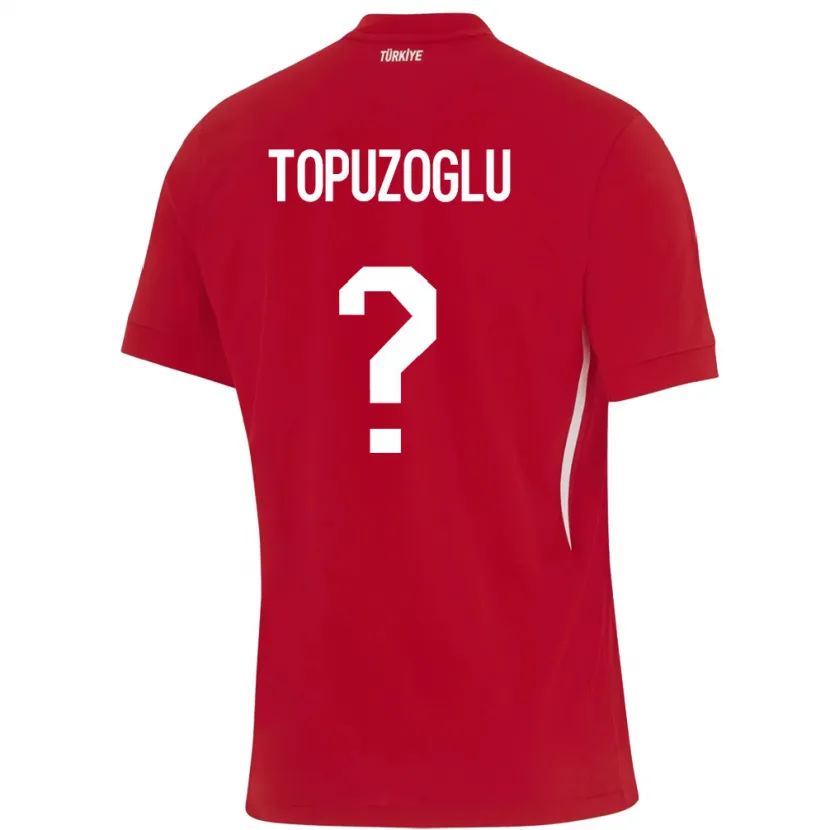 Danxen Enfant Maillot Turquie Berna Topuzoğlu #0 Rouge Tenues Extérieur 24-26 T-Shirt