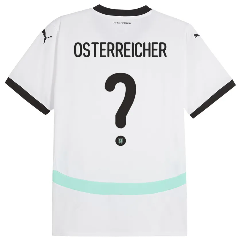 Danxen Enfant Maillot Autriche Marijan Österreicher #0 Blanc Tenues Extérieur 24-26 T-Shirt
