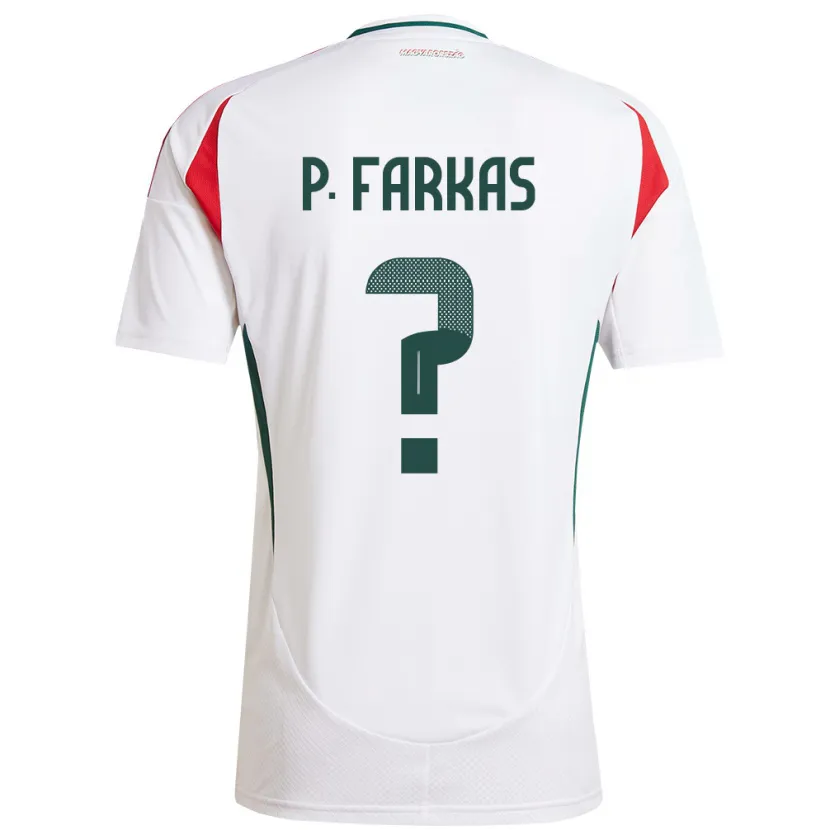Danxen Enfant Maillot Hongrie Patrik Farkas #0 Blanc Tenues Extérieur 24-26 T-Shirt