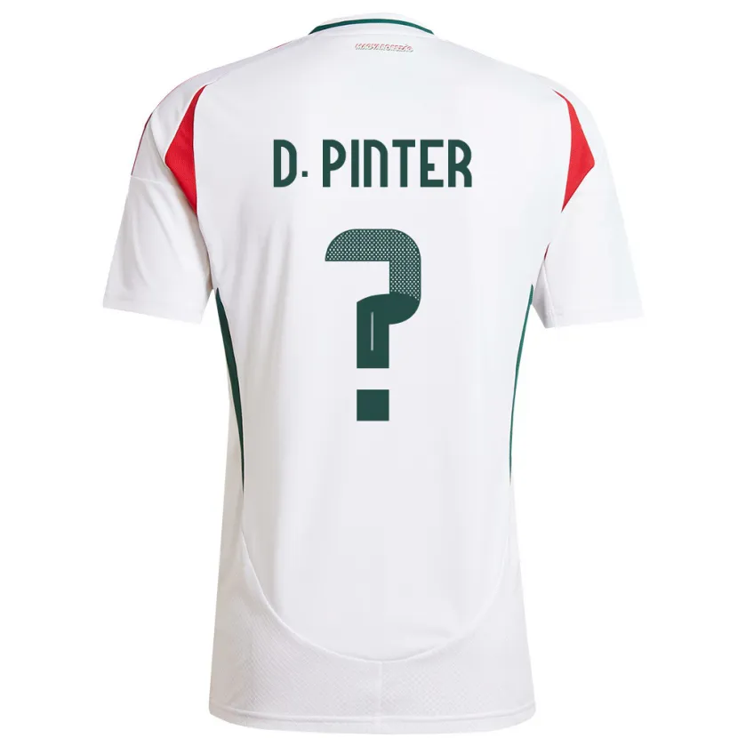 Danxen Enfant Maillot Hongrie Daniel Pinter #0 Blanc Tenues Extérieur 24-26 T-Shirt
