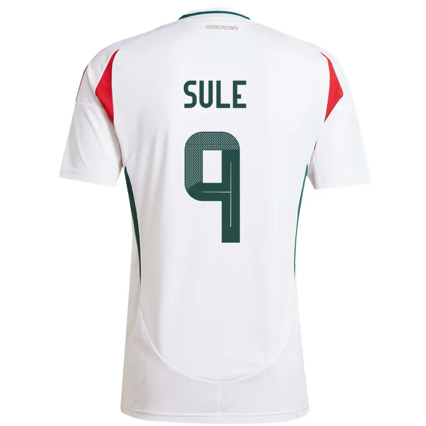 Danxen Enfant Maillot Hongrie Dóra Süle #9 Blanc Tenues Extérieur 24-26 T-Shirt