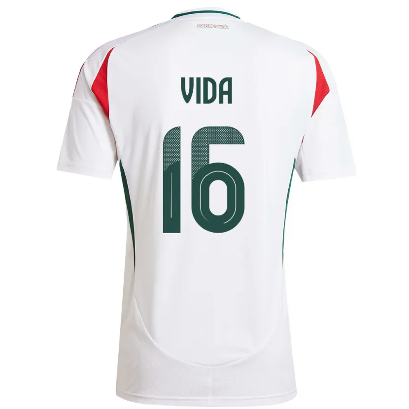 Danxen Enfant Maillot Hongrie Boglárka Vida #16 Blanc Tenues Extérieur 24-26 T-Shirt