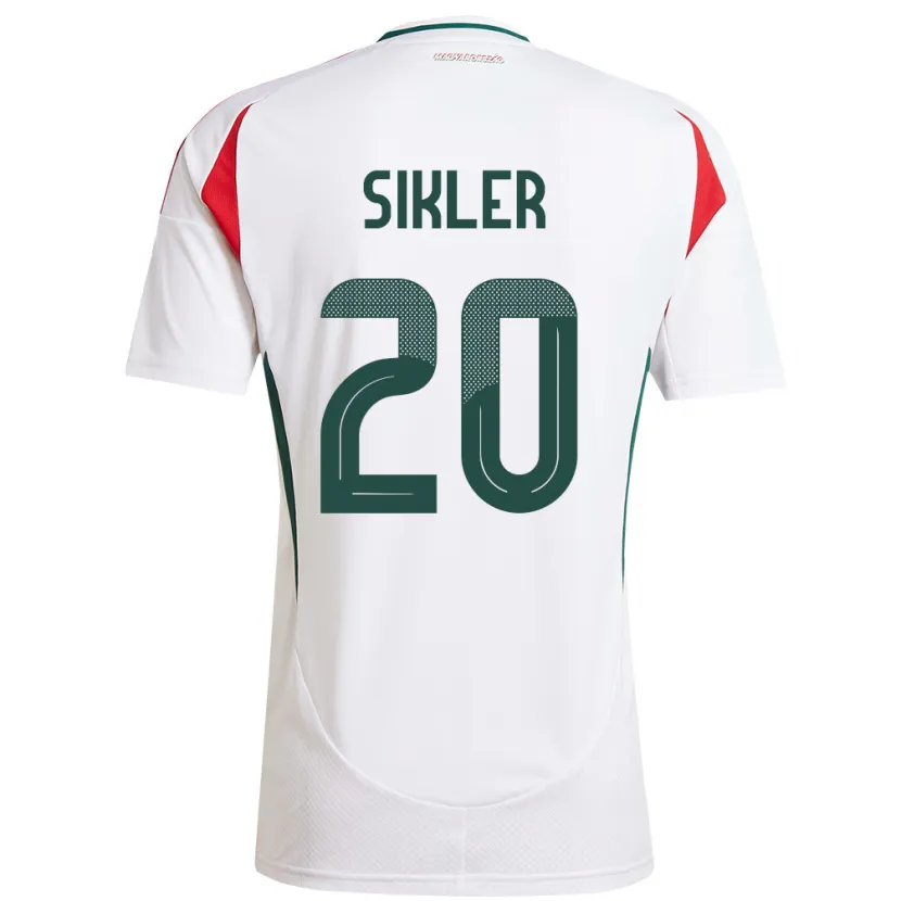 Danxen Enfant Maillot Hongrie Kinga Sikler #20 Blanc Tenues Extérieur 24-26 T-Shirt