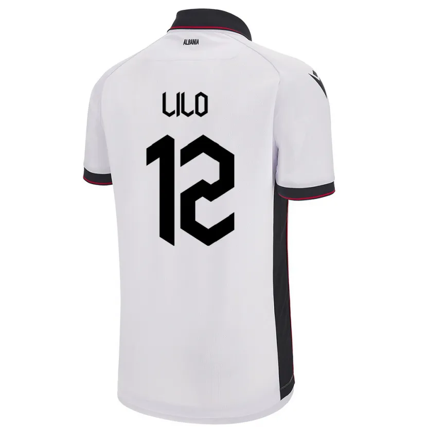 Danxen Enfant Maillot Albanie Klidman Lilo #12 Blanc Tenues Extérieur 24-26 T-Shirt
