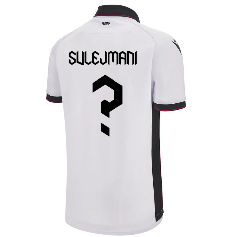 Danxen Enfant Maillot Albanie Muhadin Sulejmani #0 Blanc Tenues Extérieur 24-26 T-Shirt