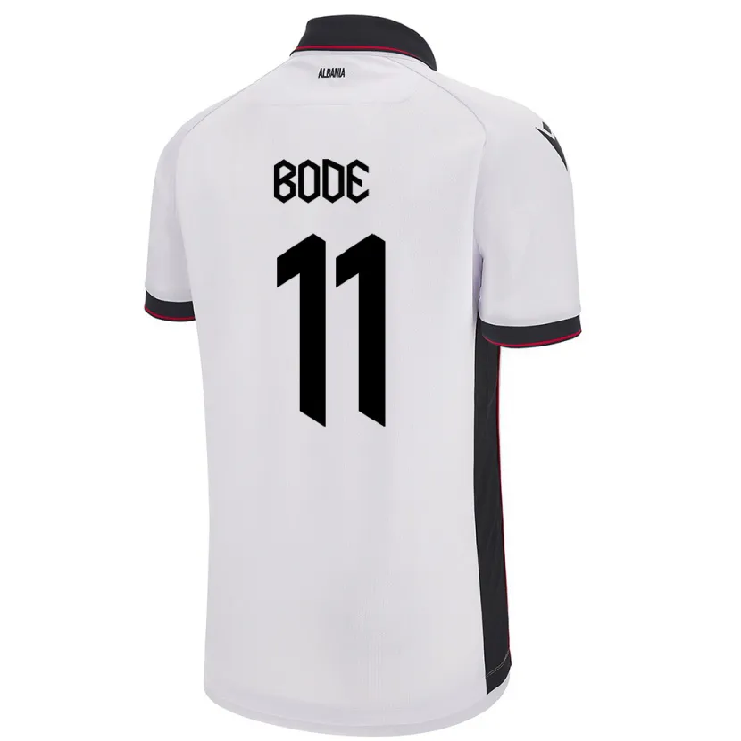 Danxen Enfant Maillot Albanie Ersi Bode #11 Blanc Tenues Extérieur 24-26 T-Shirt