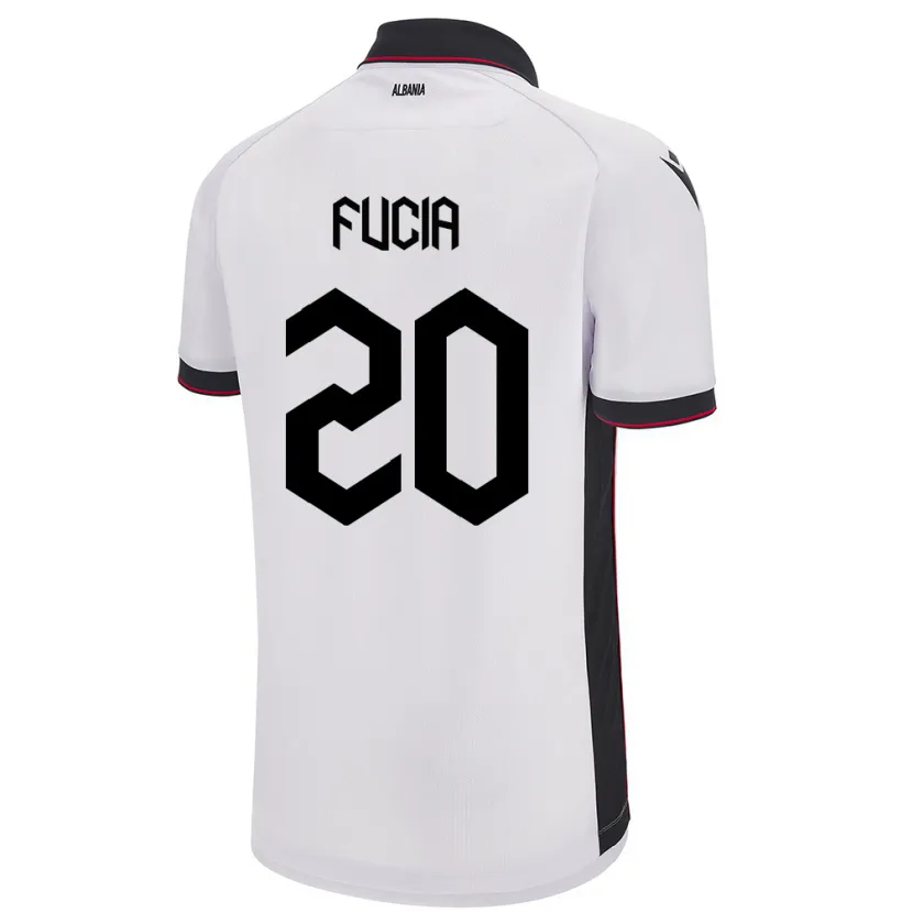 Danxen Enfant Maillot Albanie Bora Fucia #20 Blanc Tenues Extérieur 24-26 T-Shirt