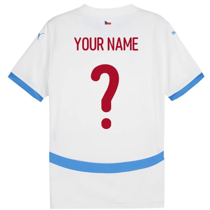 Danxen Enfant Maillot Tchéquie Votre Nom #0 Blanc Tenues Extérieur 24-26 T-Shirt