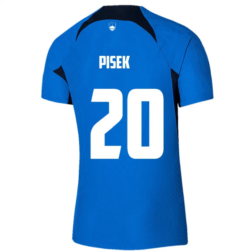 Danxen Enfant Maillot Slovénie Jost Pisek #20 Bleu Tenues Extérieur 24-26 T-Shirt