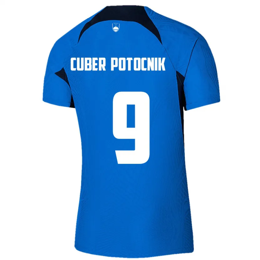 Danxen Enfant Maillot Slovénie Jaka Cuber Potocnik #9 Bleu Tenues Extérieur 24-26 T-Shirt