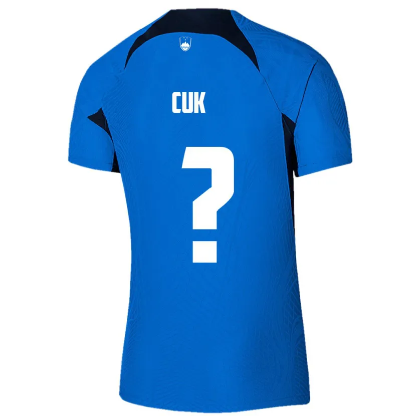 Danxen Enfant Maillot Slovénie Tine Cuk #0 Bleu Tenues Extérieur 24-26 T-Shirt