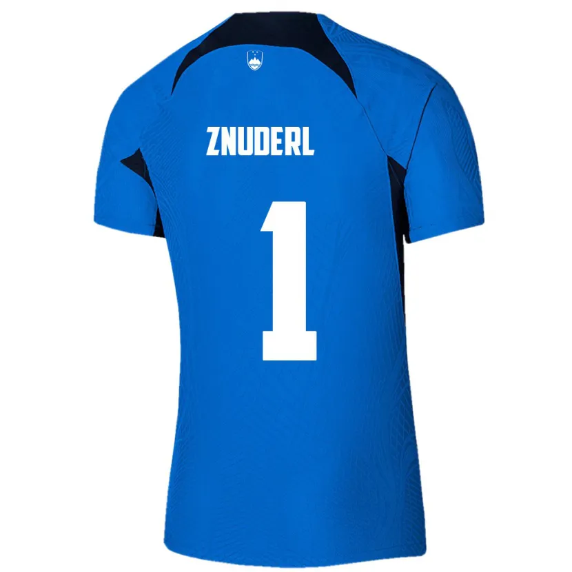 Danxen Enfant Maillot Slovénie Tai Znuderl #1 Bleu Tenues Extérieur 24-26 T-Shirt