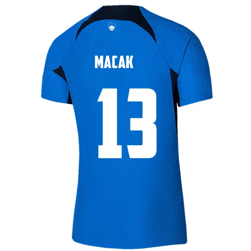 Danxen Enfant Maillot Slovénie Tian Macak #13 Bleu Tenues Extérieur 24-26 T-Shirt