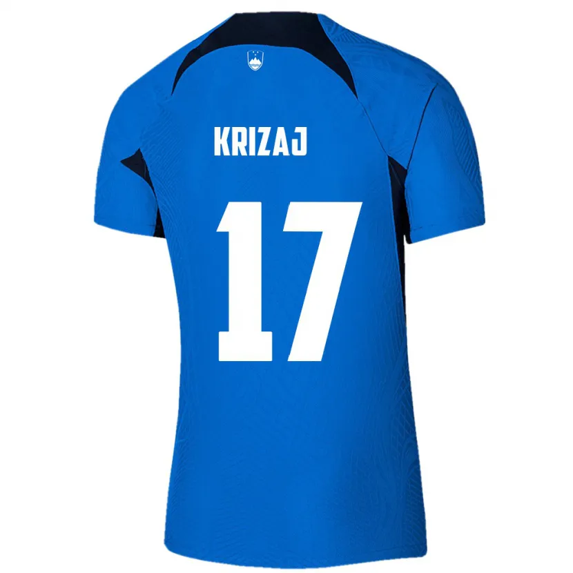 Danxen Enfant Maillot Slovénie Izabela Križaj #17 Bleu Tenues Extérieur 24-26 T-Shirt