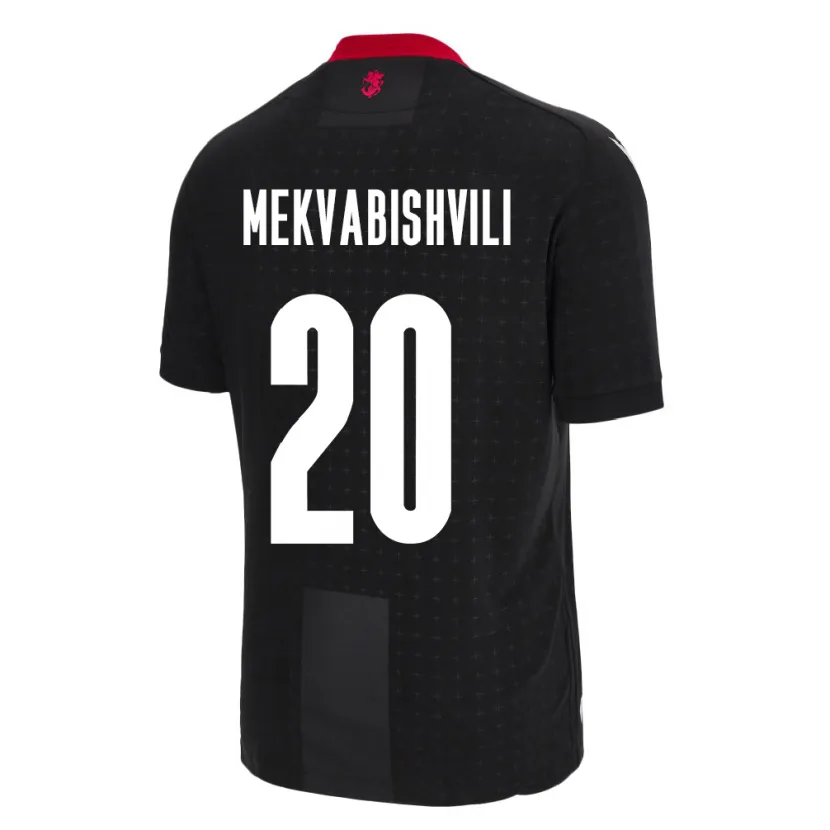 Danxen Enfant Maillot Géorgie Anzor Mekvabishvili #20 Noir Tenues Extérieur 24-26 T-Shirt
