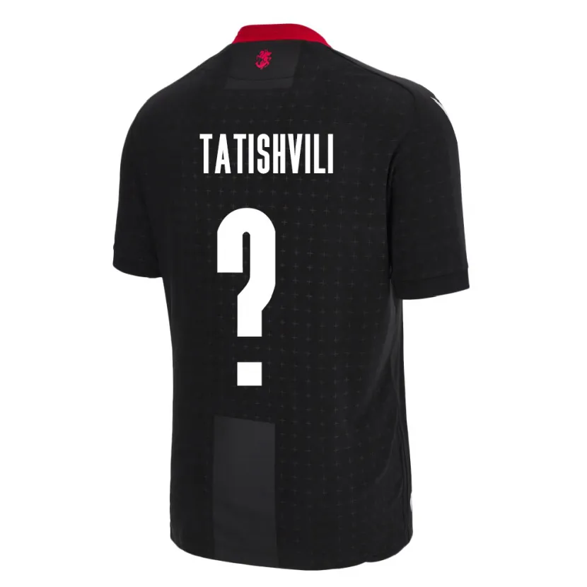 Danxen Enfant Maillot Géorgie Sandro Tatishvili #0 Noir Tenues Extérieur 24-26 T-Shirt