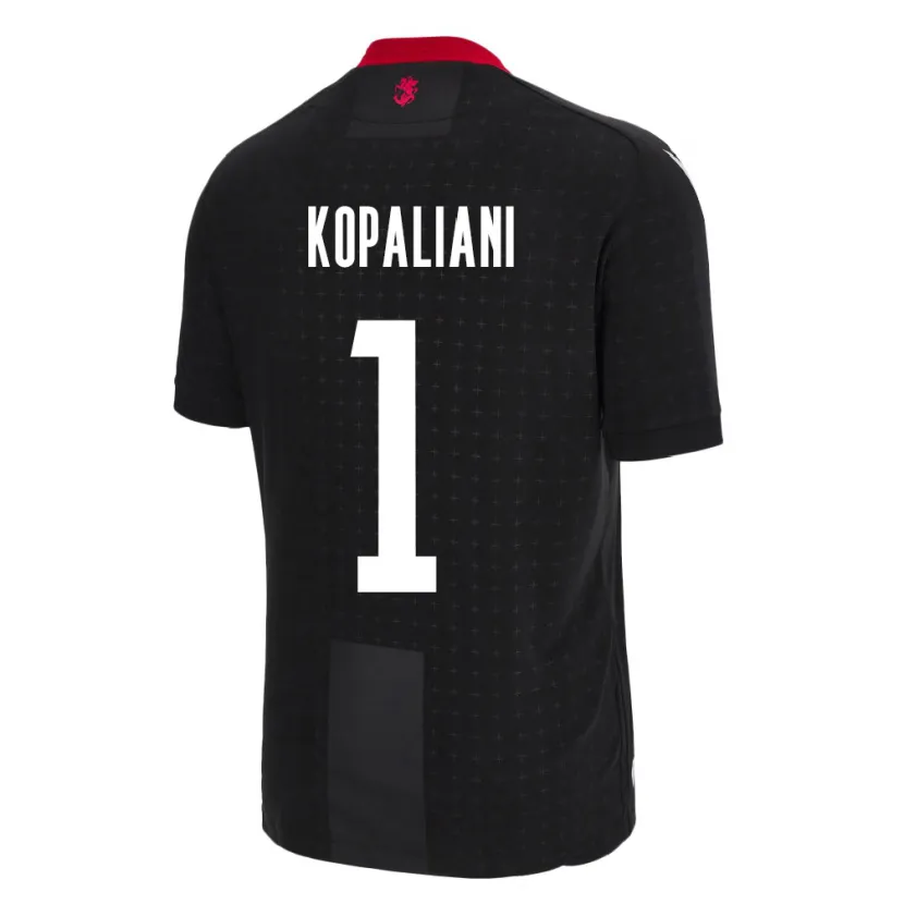 Danxen Enfant Maillot Géorgie Soso Kopaliani #1 Noir Tenues Extérieur 24-26 T-Shirt