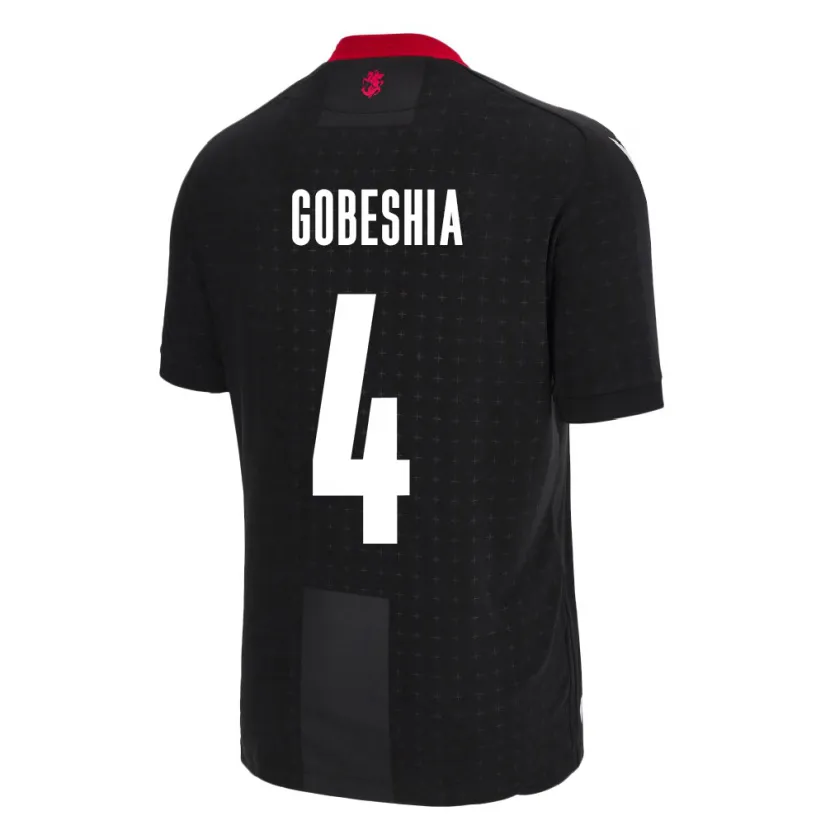 Danxen Enfant Maillot Géorgie Tengo Gobeshia #4 Noir Tenues Extérieur 24-26 T-Shirt