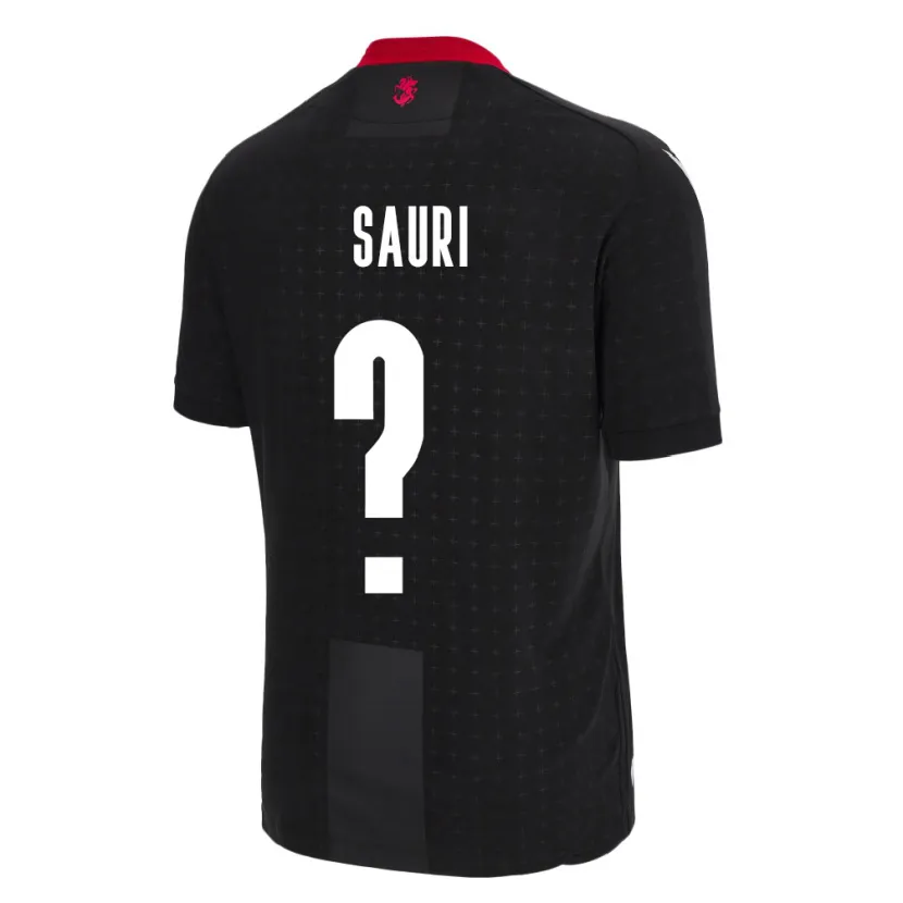 Danxen Enfant Maillot Géorgie Mate Sauri #0 Noir Tenues Extérieur 24-26 T-Shirt