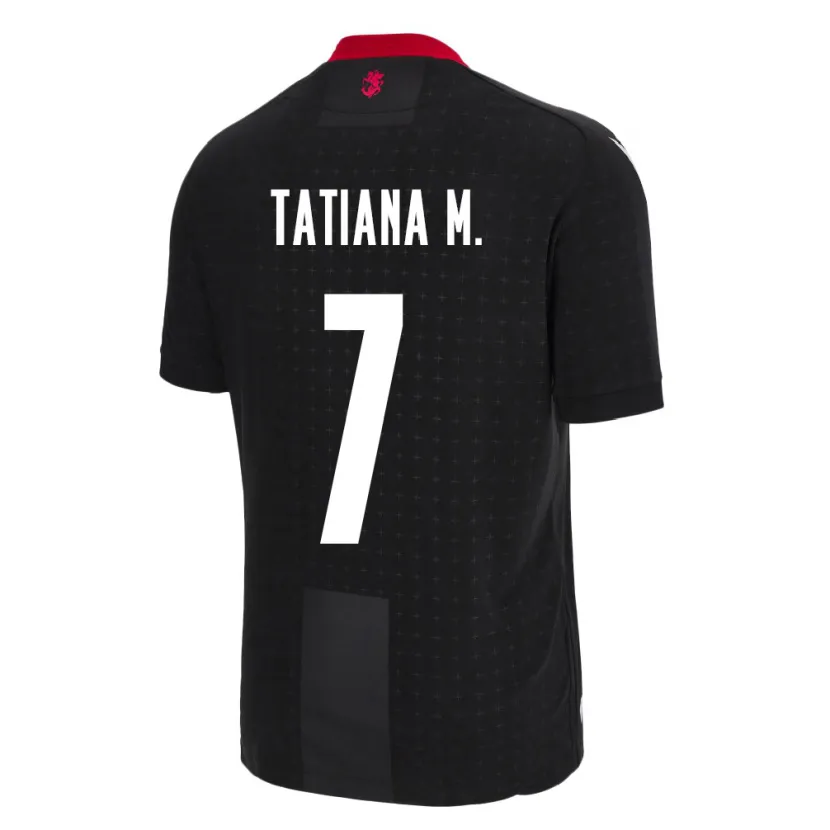 Danxen Enfant Maillot Géorgie Tatiana Matveeva #7 Noir Tenues Extérieur 24-26 T-Shirt