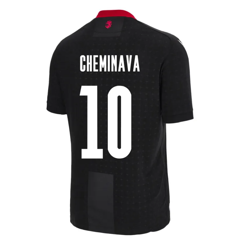 Danxen Enfant Maillot Géorgie Ana Cheminava #10 Noir Tenues Extérieur 24-26 T-Shirt