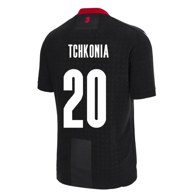 Danxen Enfant Maillot Géorgie Khatia Tchkonia #20 Noir Tenues Extérieur 24-26 T-Shirt