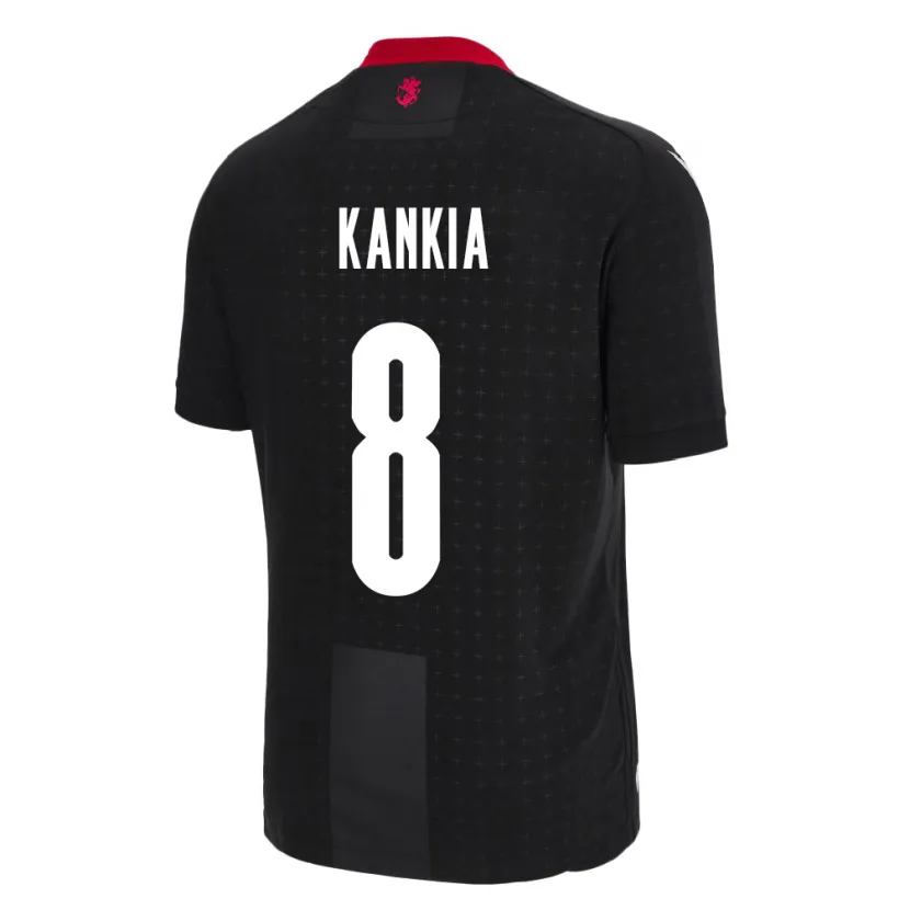Danxen Enfant Maillot Géorgie Lizzie Kankia #8 Noir Tenues Extérieur 24-26 T-Shirt