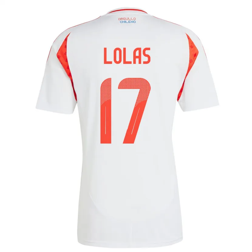 Danxen Enfant Maillot Chili Manuel Lolas #17 Blanc Tenues Extérieur 24-26 T-Shirt