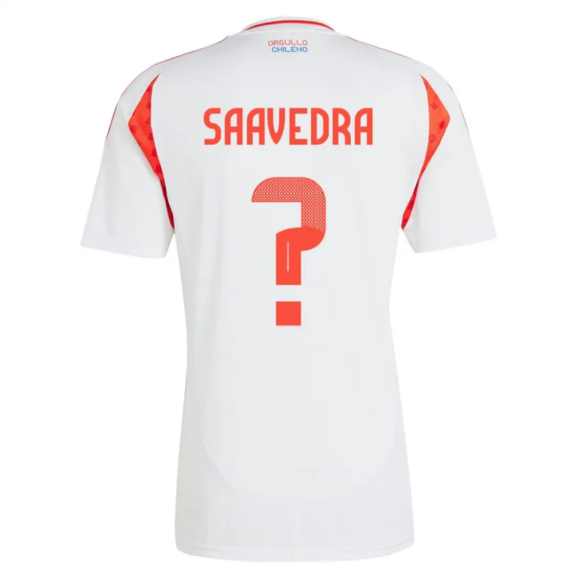 Danxen Enfant Maillot Chili Danilo Saavedra #0 Blanc Tenues Extérieur 24-26 T-Shirt
