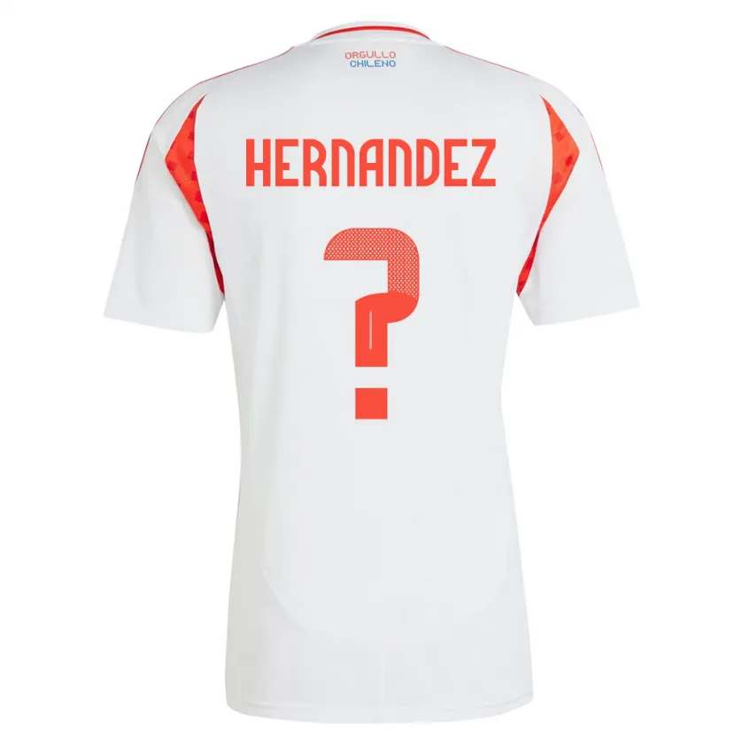 Danxen Enfant Maillot Chili Camilo Hernández #0 Blanc Tenues Extérieur 24-26 T-Shirt