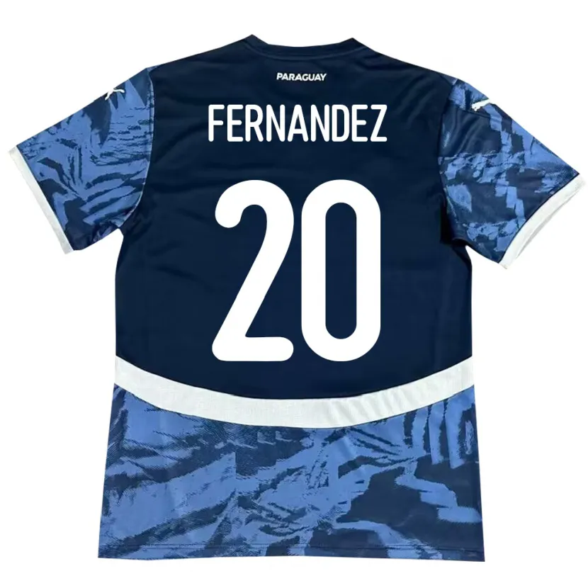 Danxen Enfant Maillot Paraguay Marcelo Fernández #20 Bleu Tenues Extérieur 24-26 T-Shirt