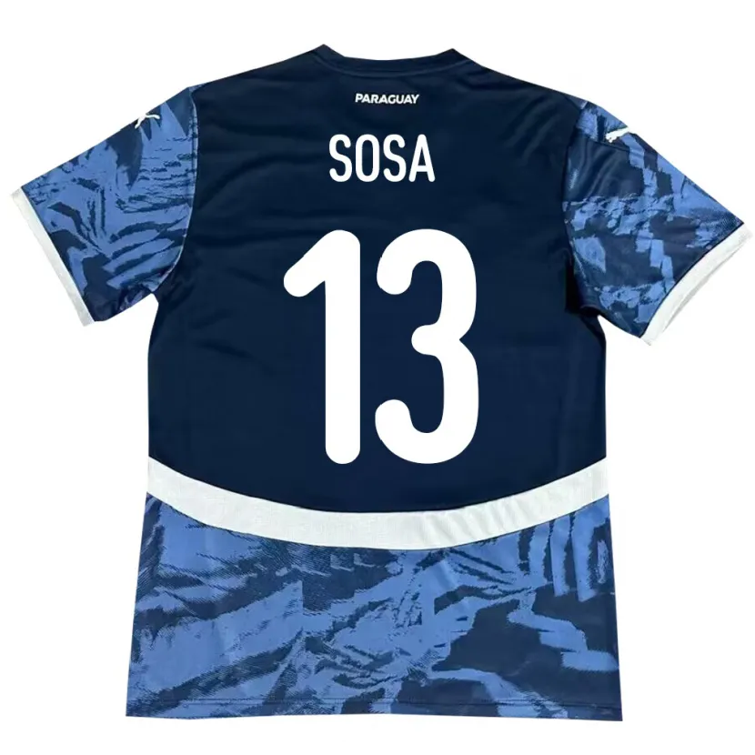 Danxen Enfant Maillot Paraguay Alex Sosa #13 Bleu Tenues Extérieur 24-26 T-Shirt