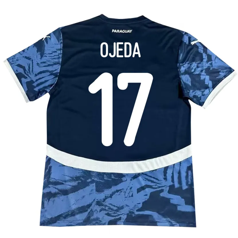 Danxen Enfant Maillot Paraguay Deisy Ojeda #17 Bleu Tenues Extérieur 24-26 T-Shirt