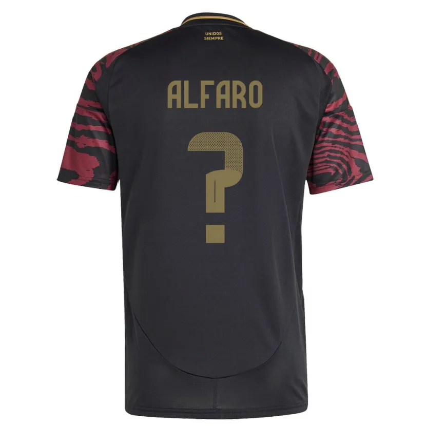 Danxen Enfant Maillot Pérou Silvana Alfaro #0 Noir Tenues Extérieur 24-26 T-Shirt