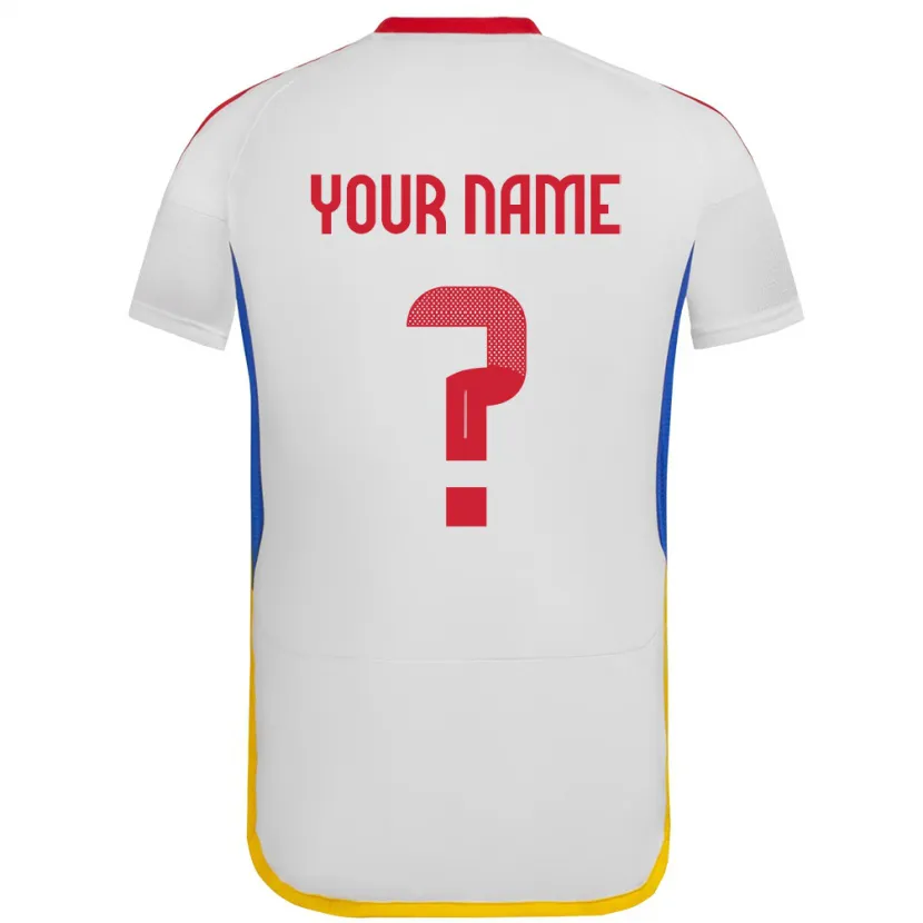 Danxen Enfant Maillot Venezuela Votre Nom #0 Blanc Tenues Extérieur 24-26 T-Shirt
