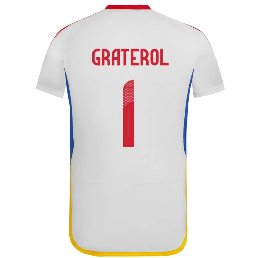 Danxen Enfant Maillot Venezuela Joel Graterol #1 Blanc Tenues Extérieur 24-26 T-Shirt