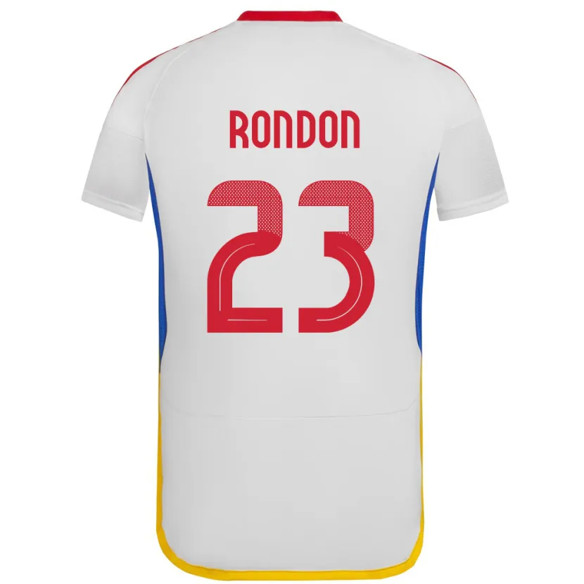 Danxen Enfant Maillot Venezuela Salomón Rondón #23 Blanc Tenues Extérieur 24-26 T-Shirt
