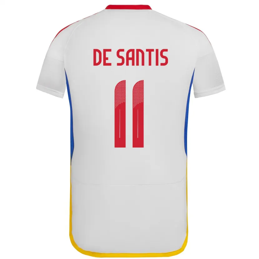 Danxen Enfant Maillot Venezuela Jeriel De Santis #11 Blanc Tenues Extérieur 24-26 T-Shirt