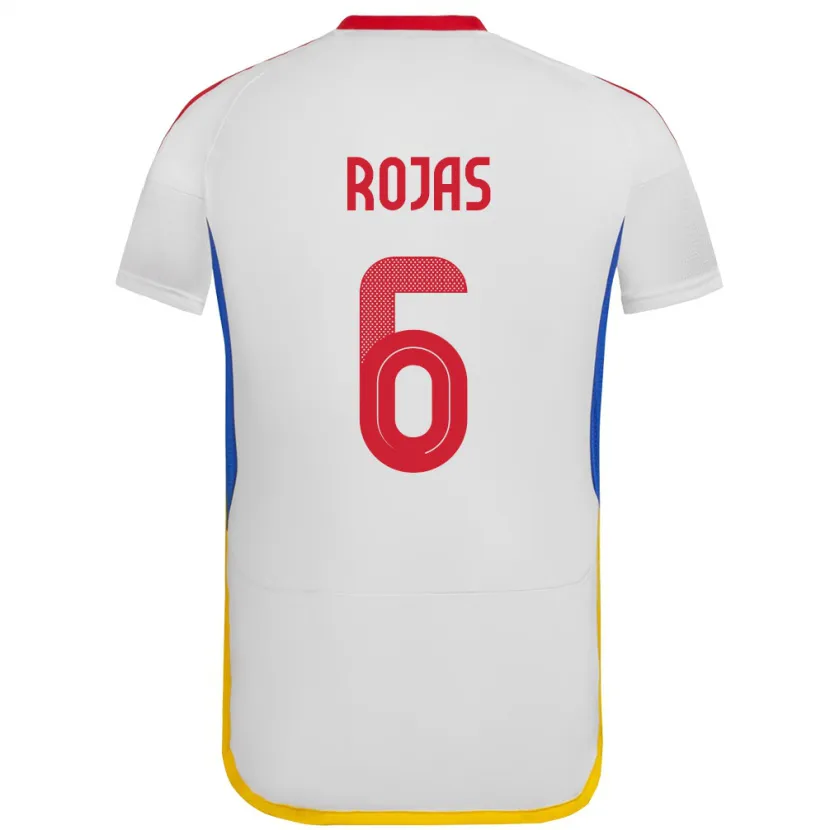 Danxen Enfant Maillot Venezuela Carlos Rojas #6 Blanc Tenues Extérieur 24-26 T-Shirt