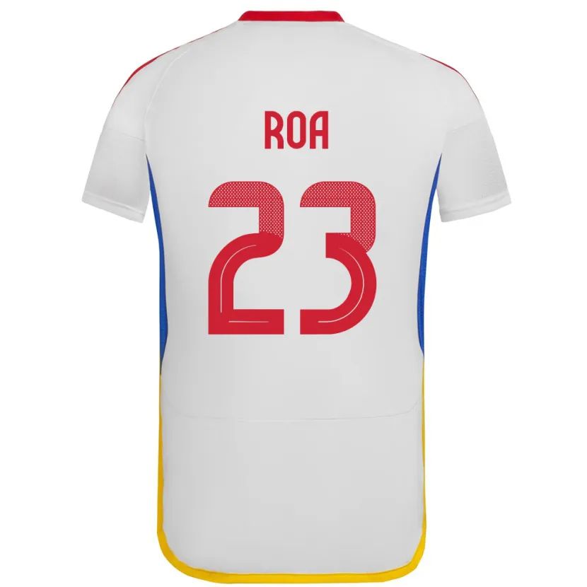 Danxen Enfant Maillot Venezuela Keiber Roa #23 Blanc Tenues Extérieur 24-26 T-Shirt