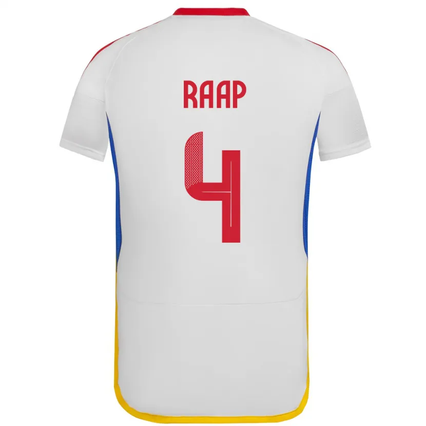 Danxen Enfant Maillot Venezuela Yiandro Raap #4 Blanc Tenues Extérieur 24-26 T-Shirt