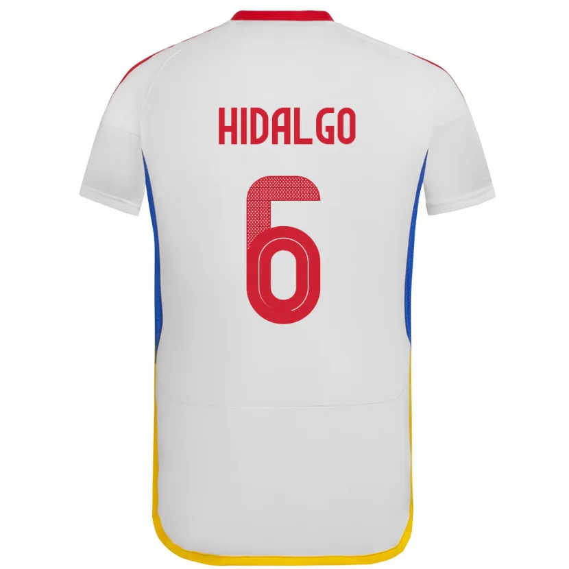 Danxen Enfant Maillot Venezuela Rai Hidalgo #6 Blanc Tenues Extérieur 24-26 T-Shirt