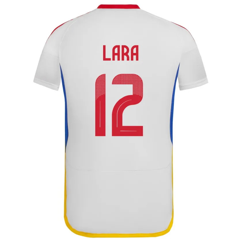 Danxen Enfant Maillot Venezuela Jesús Lara #12 Blanc Tenues Extérieur 24-26 T-Shirt