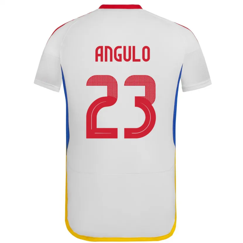 Danxen Enfant Maillot Venezuela Gabriela Angulo #23 Blanc Tenues Extérieur 24-26 T-Shirt