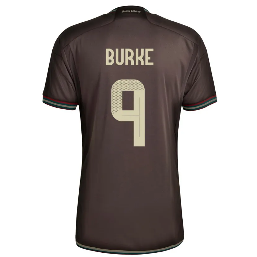 Danxen Enfant Maillot Jamaïque Cory Burke #9 Brun Nuit Tenues Extérieur 24-26 T-Shirt