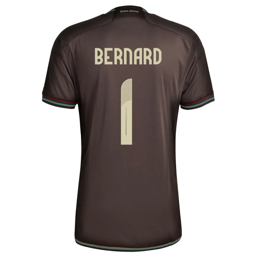 Danxen Enfant Maillot Jamaïque Akeem Bernard #1 Brun Nuit Tenues Extérieur 24-26 T-Shirt