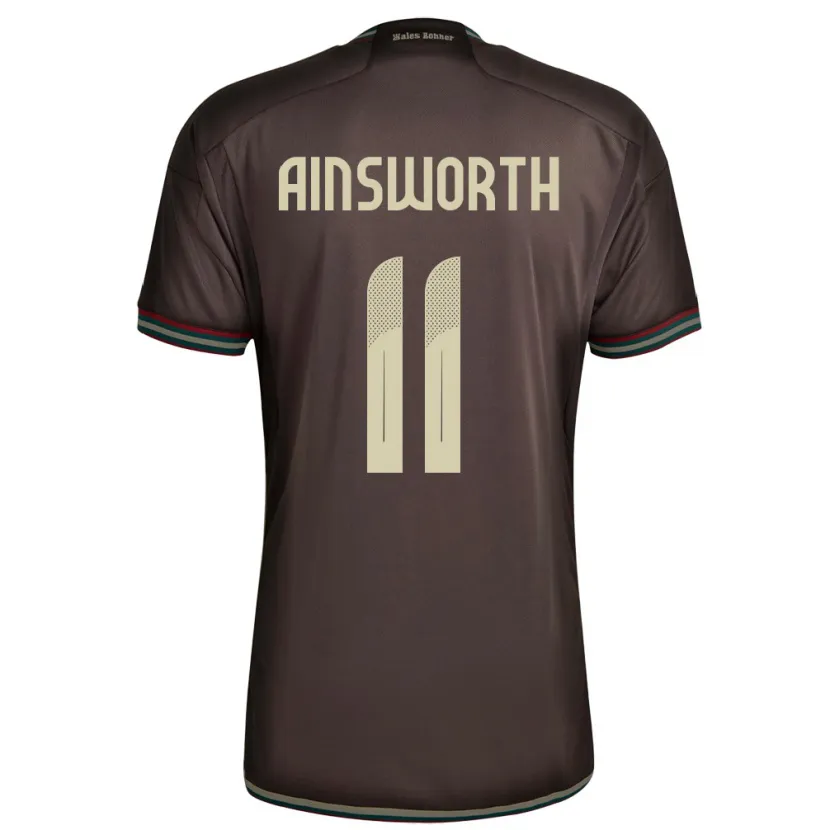 Danxen Enfant Maillot Jamaïque Christopher Ainsworth #11 Brun Nuit Tenues Extérieur 24-26 T-Shirt