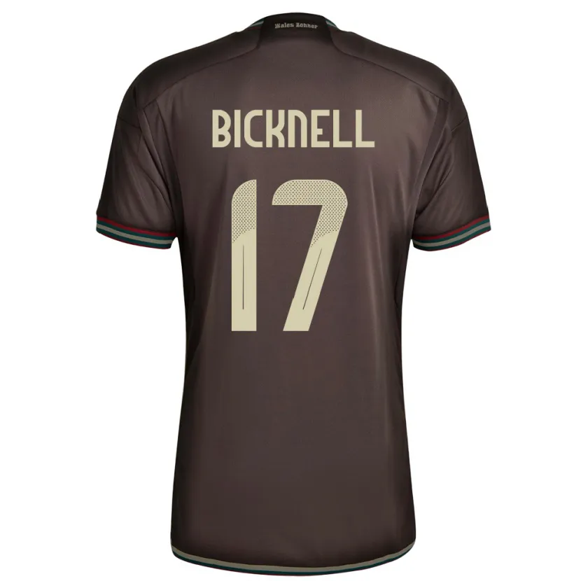 Danxen Enfant Maillot Jamaïque Alexander Bicknell #17 Brun Nuit Tenues Extérieur 24-26 T-Shirt