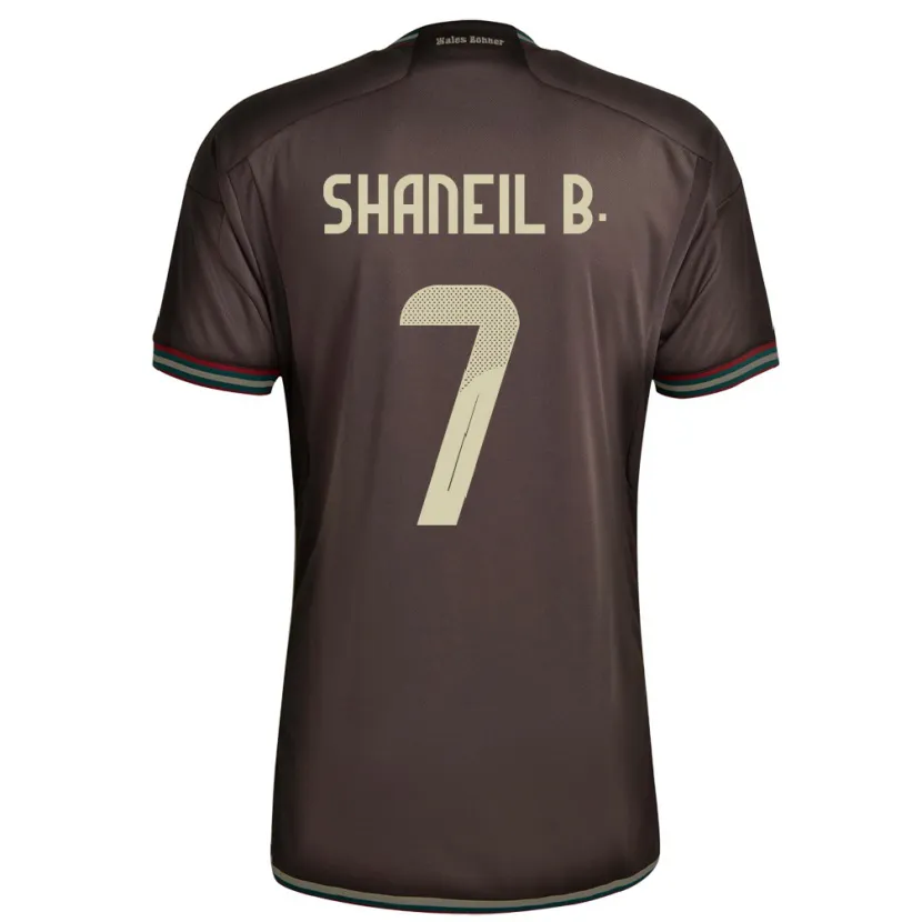 Danxen Enfant Maillot Jamaïque Shaneil Buckley #7 Brun Nuit Tenues Extérieur 24-26 T-Shirt