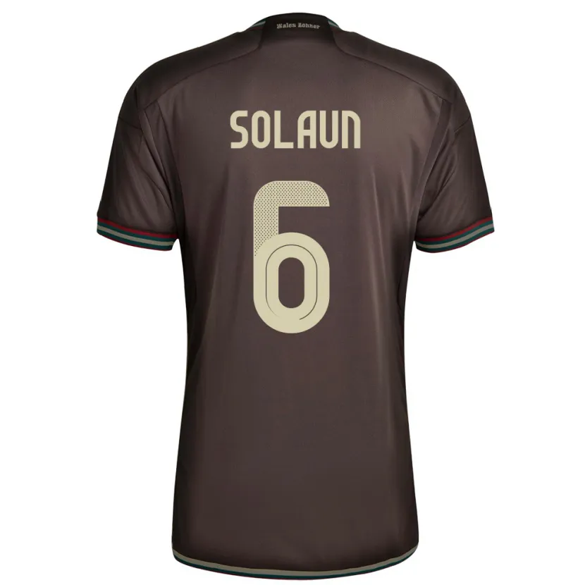 Danxen Enfant Maillot Jamaïque Havana Solaun #6 Brun Nuit Tenues Extérieur 24-26 T-Shirt